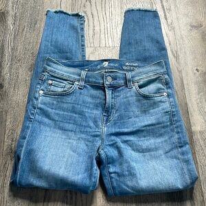 Seven for All Mankind Women’s The Ankle Skinny, Raw hem, high rise, size 26